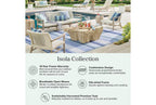 Isola 3-pc. Sofa Set in Weathered Teak & Washed White Wicker