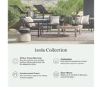 Isola Chaise Lounge in Black Aluminum & Black Walnut Wicker
