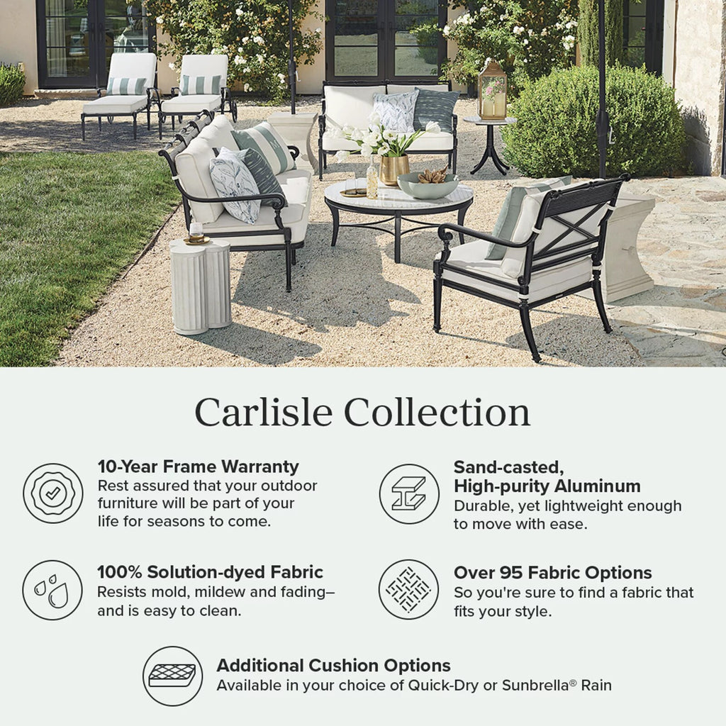 Carlisle 3-pc. Loveseat Swivel Set in Onyx Aluminum
