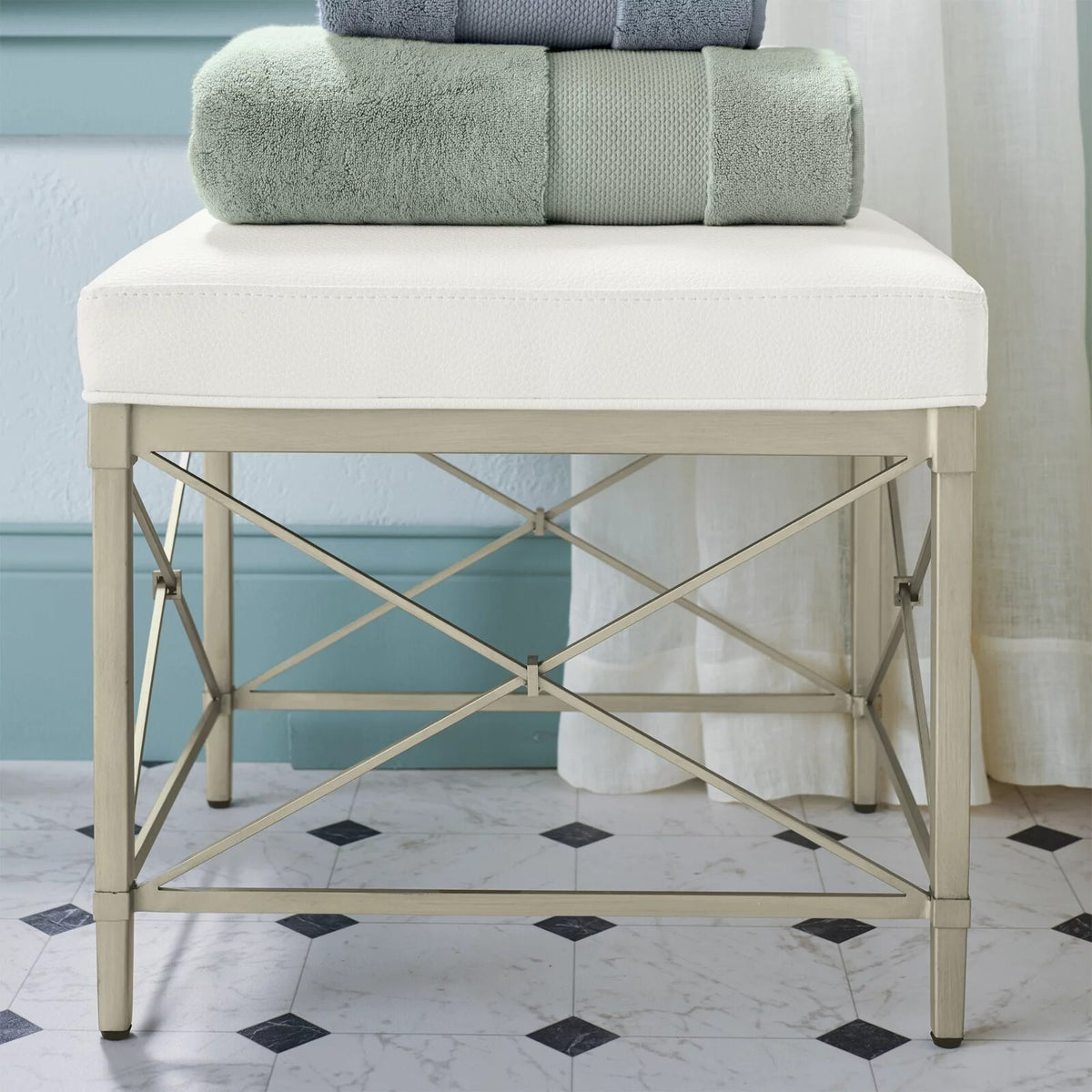 Jules Rectangular Vanity Stool