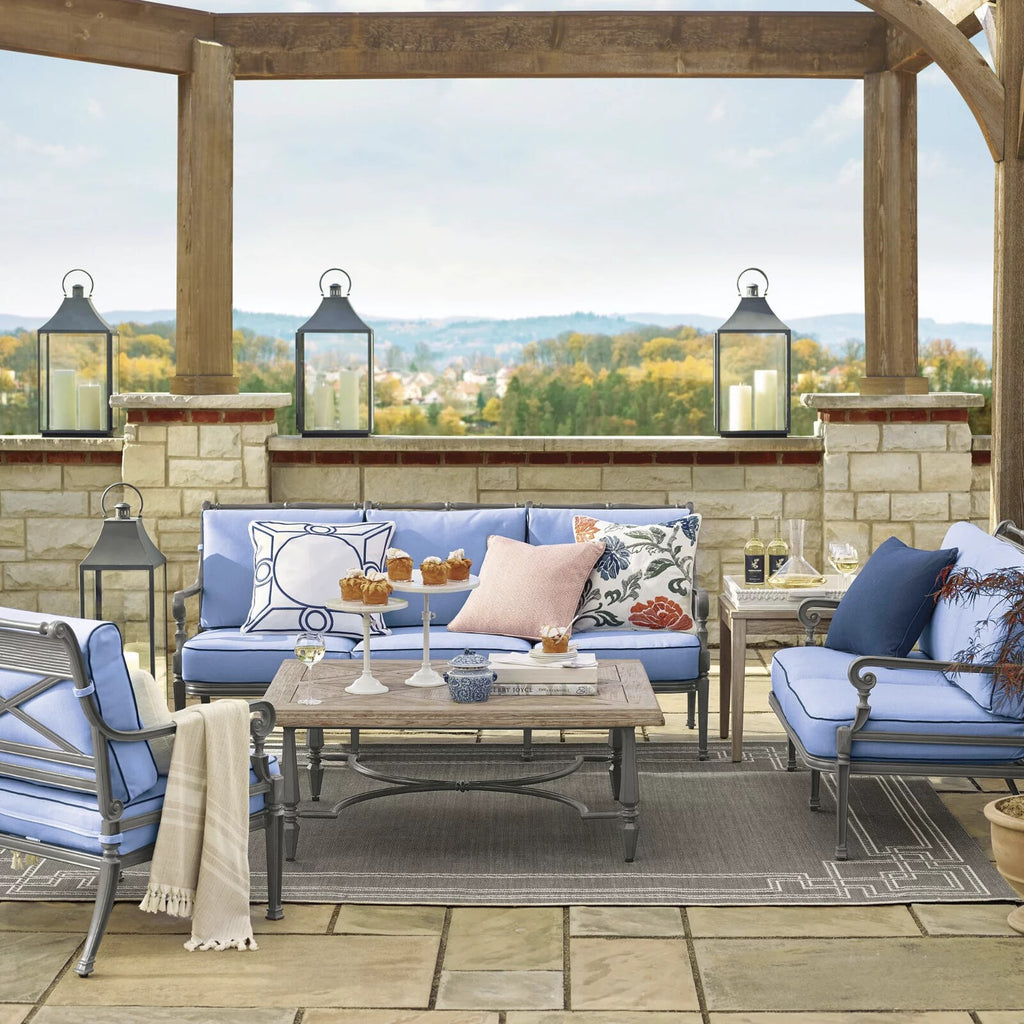Carlisle 3-pc. Sofa Set with Two Lounge Chairs in Slate Aluminum