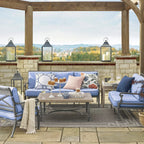 Carlisle 3-pc. Sofa Set with Two Lounge Chairs in Slate Aluminum