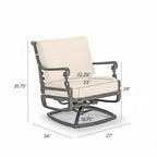 Carlisle 3-pc. Sofa Set with Two Lounge Chairs in Slate Aluminum