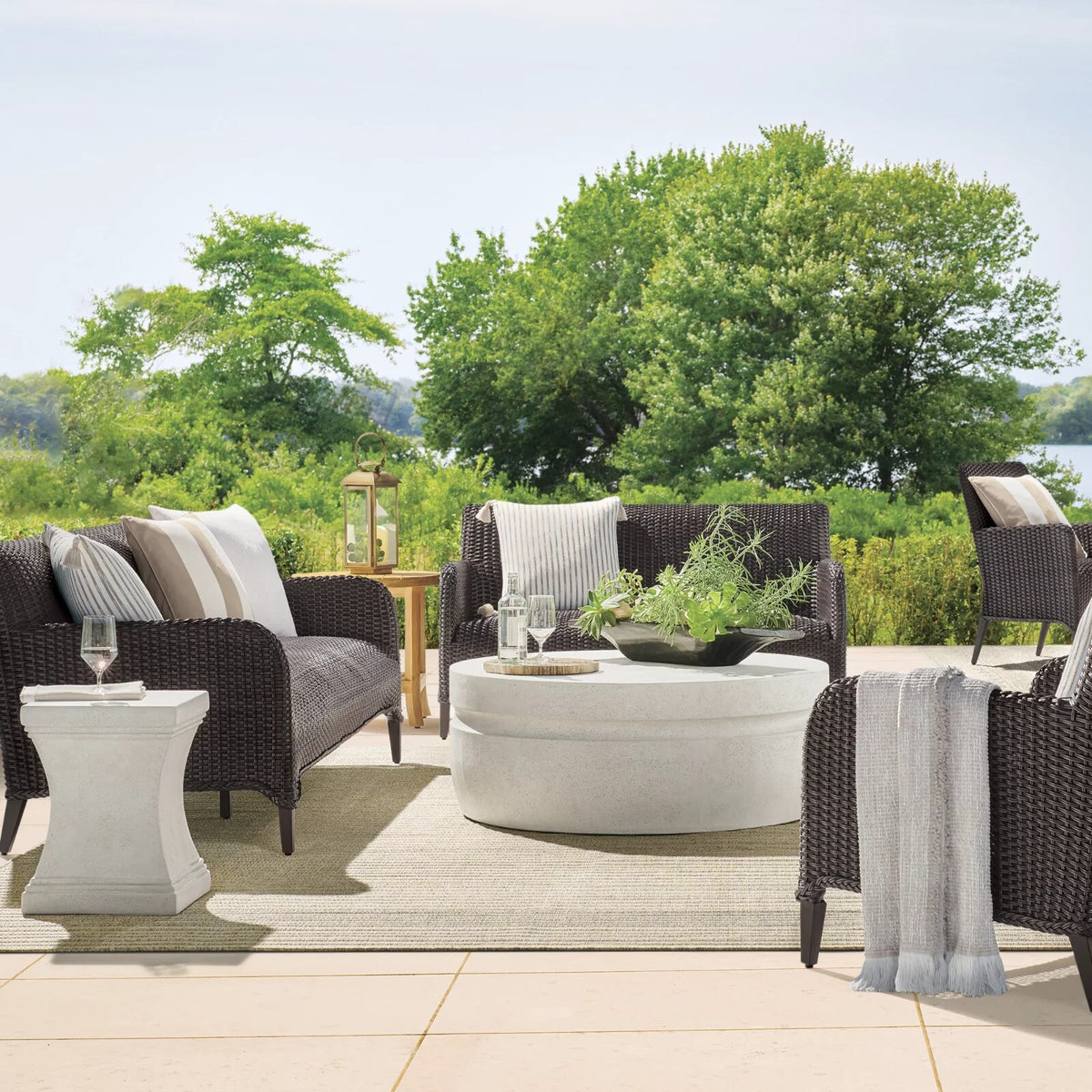 Beckham Loveseat in Dark Sienna Wicker