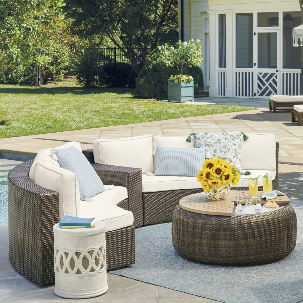 Pasadena Coffee Table in Bronze Wicker