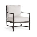 Angelina Lounge Chair with Cushions in Jet Black Aluminum