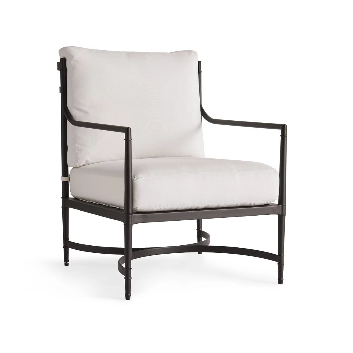 Angelina Lounge Chair with Cushions in Jet Black Aluminum