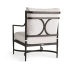 Angelina Lounge Chair with Cushions in Jet Black Aluminum