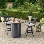 Carlisle 4-pc. Swivel Bar Stool in Onyx Aluminum