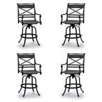 Carlisle 4-pc. Swivel Bar Stool in Onyx Aluminum
