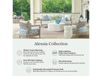 Alessia Ottoman with Cushion in Weathered Teak
