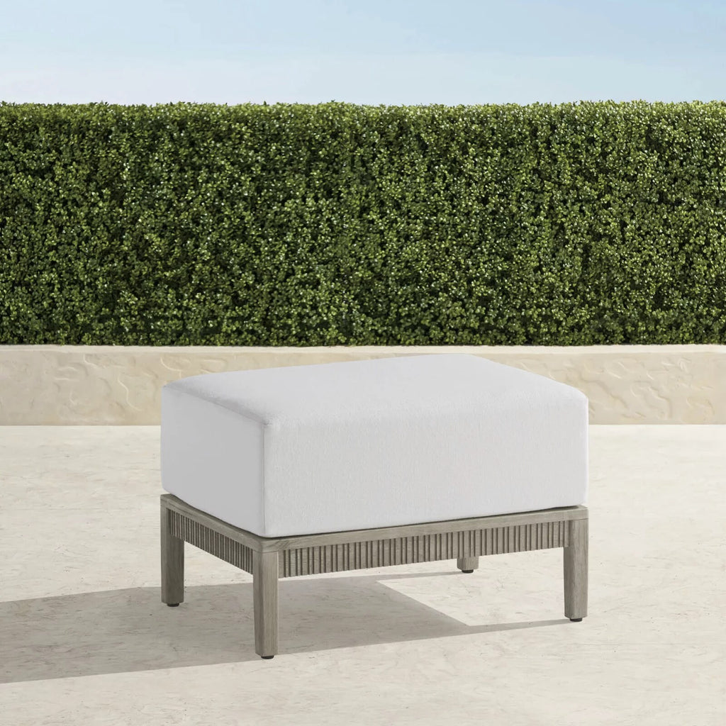 Alessia Ottoman with Cushion in Weathered Teak
