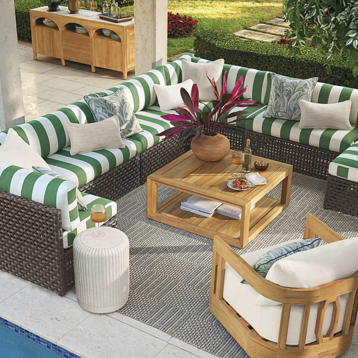 Avalon Modular Seating in Graphite Wicker
