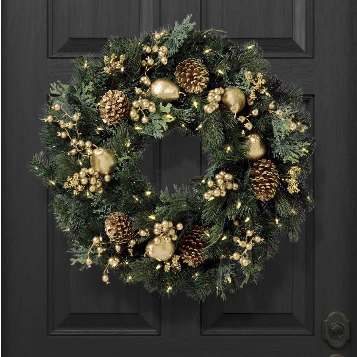 Gilded Pear Wreath