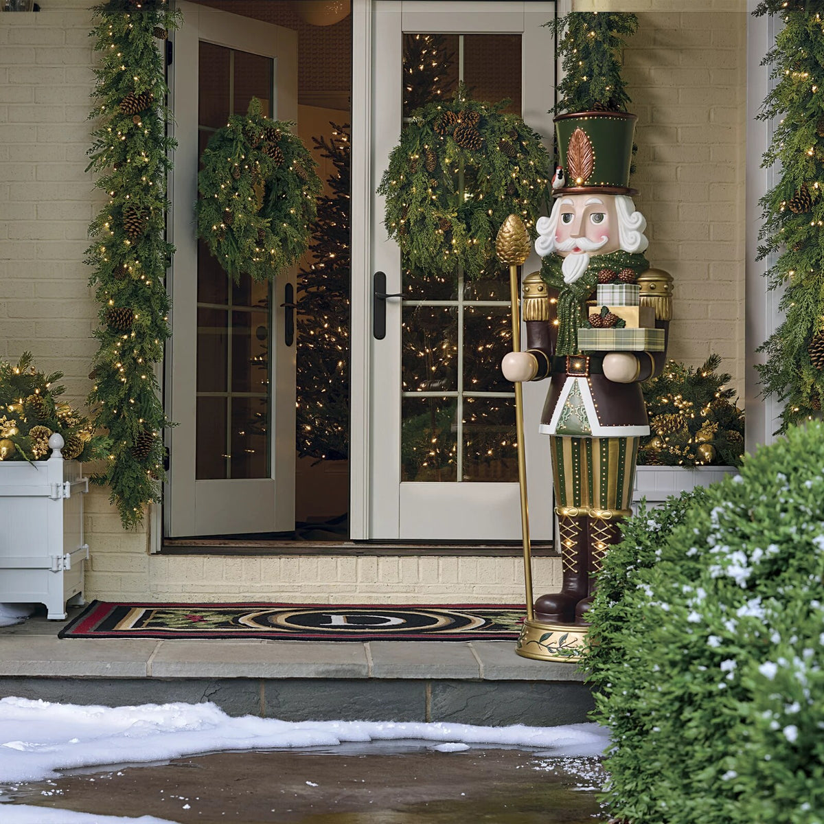 5 ft. LED Partridge Guard Nutcracker