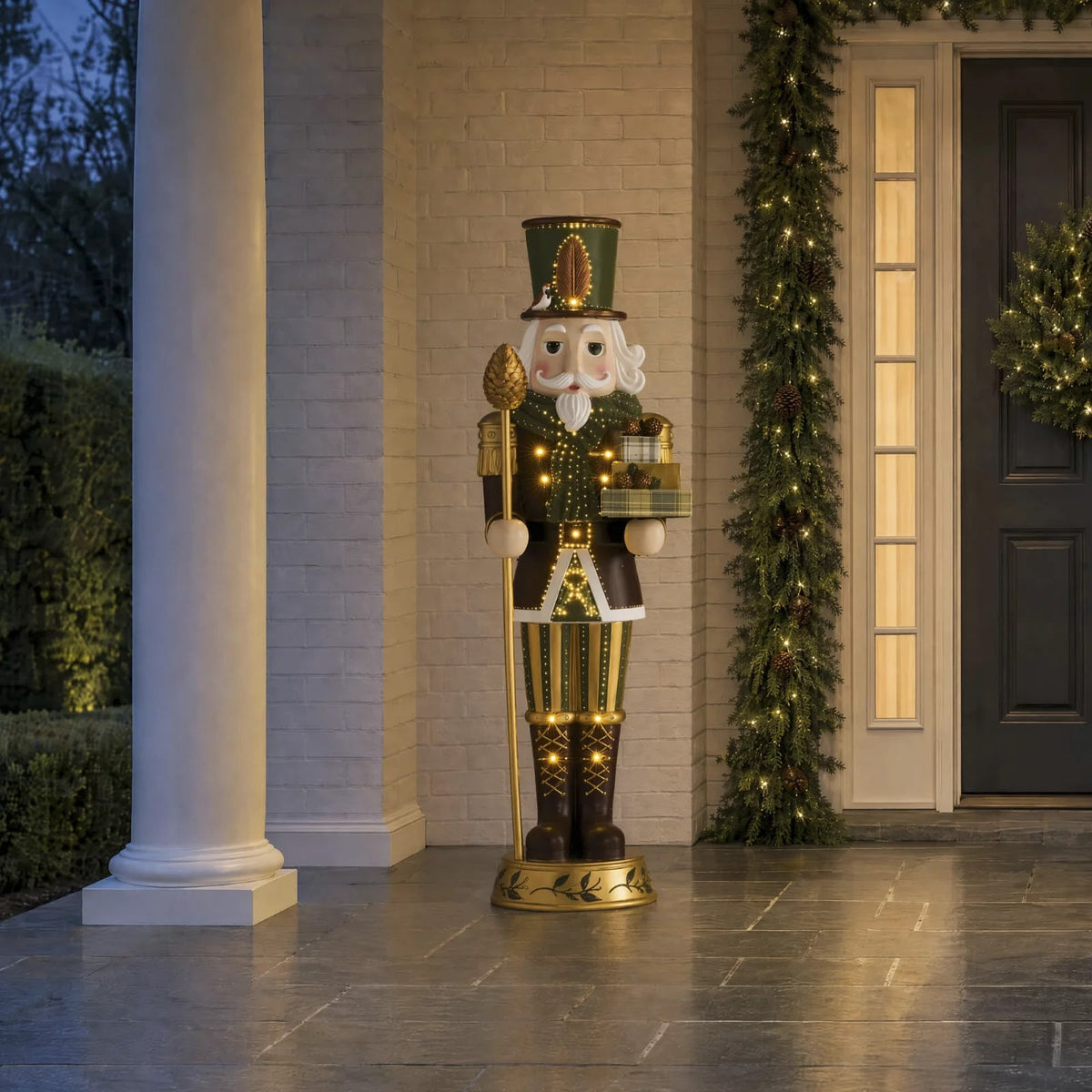 5 ft. LED Partridge Guard Nutcracker