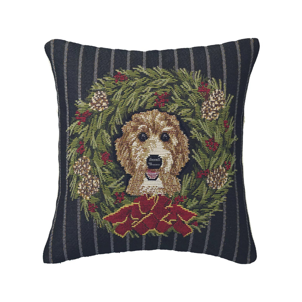 Christmas Cheer Wreath Indoor/Outdoor Pillow