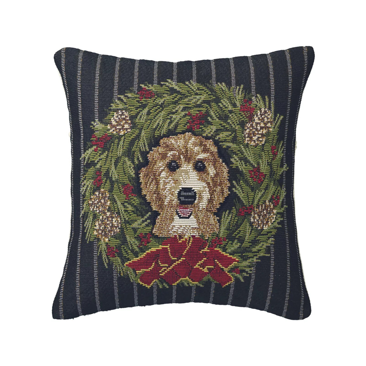 Christmas Cheer Wreath Indoor/Outdoor Pillow