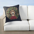 Christmas Cheer Wreath Indoor/Outdoor Pillow