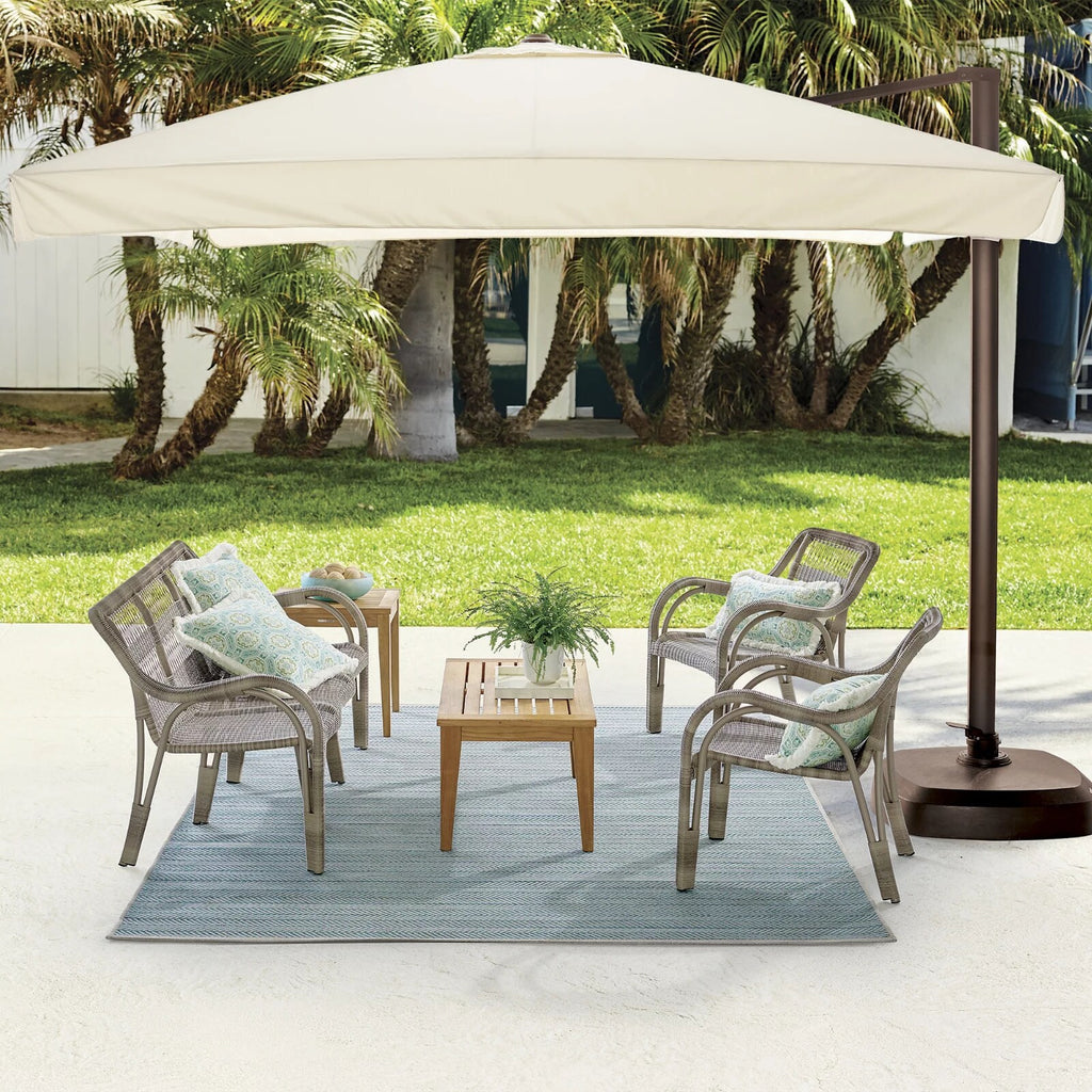 10' Cantilever Square Side Mount Umbrella with Base
