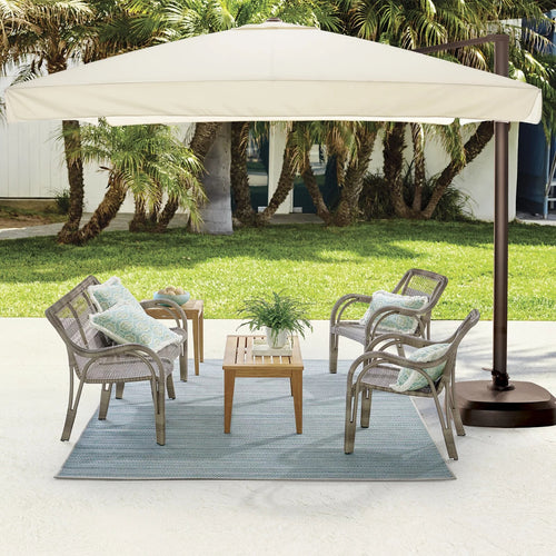 10' Cantilever Square Side Mount Umbrella with Base