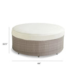 Pasadena II Ottoman in Dove Wicker