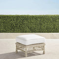 Hampton Ottoman in Ivory Wicker