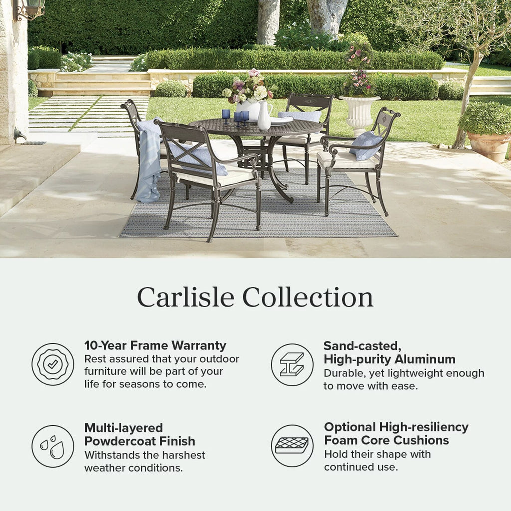 Carlisle 9-pc. Oval Dining Set in Slate Aluminum