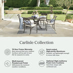 Carlisle 9-pc. Oval Dining Set in Slate Aluminum
