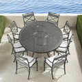 Carlisle 9-pc. Oval Dining Set in Slate Aluminum