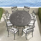 Carlisle 9-pc. Oval Dining Set in Slate Aluminum