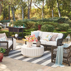 Hampton 3-pc. Sofa Set in Driftwood Wicker