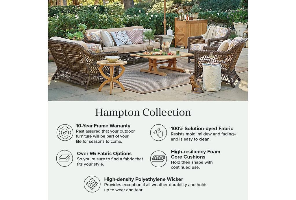 Hampton 3-pc. Sofa Set in Driftwood Wicker