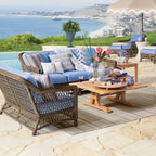 Hampton 3-pc. Sofa Set in Driftwood Wicker
